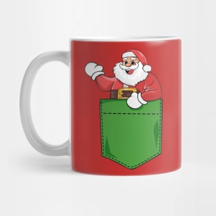 Santa On My Pocket - Christmas Gift Mug